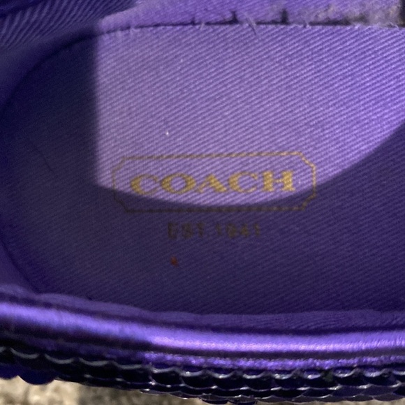 Coach Purple, Brown, and White Sneaker Tennis Shoes - Size 8 EUC - Picture 5 of 11